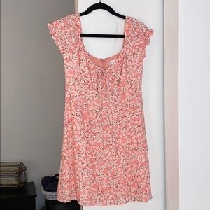 Floral Print Puff Sleeve Mini Dress